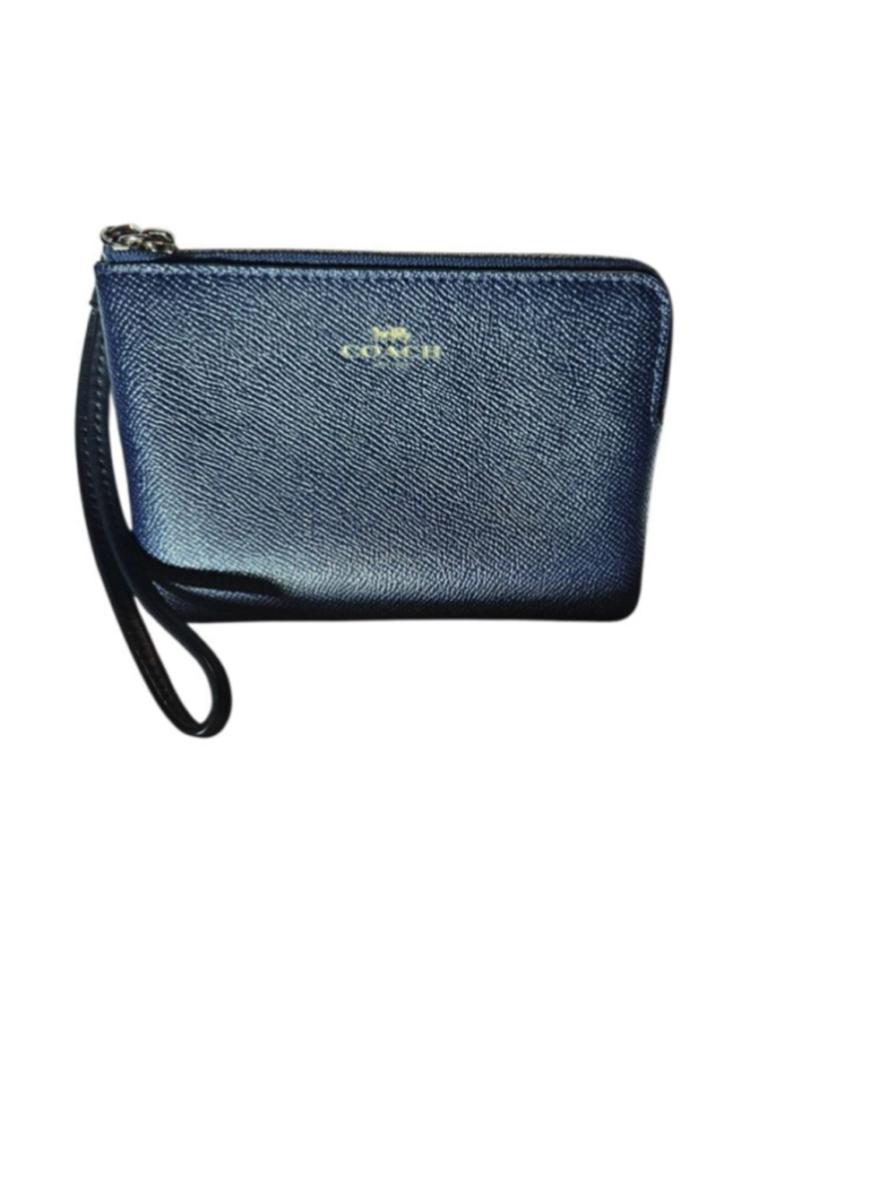 Coach Navy Blue Leather Wristlet One Size - Picture 2 of 16